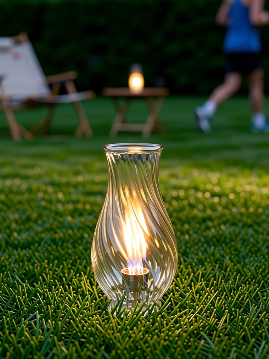 Outdoor Lighting Glass Replacement - โคมไฟแคมป์ปิ้งแก๊สกลางแจ้ง โป๊ะโคมไฟเต็นท์สไตล์เรโทร ฝาครอบแก้วสำหรับเปลี่ยน โคมไฟพกพา