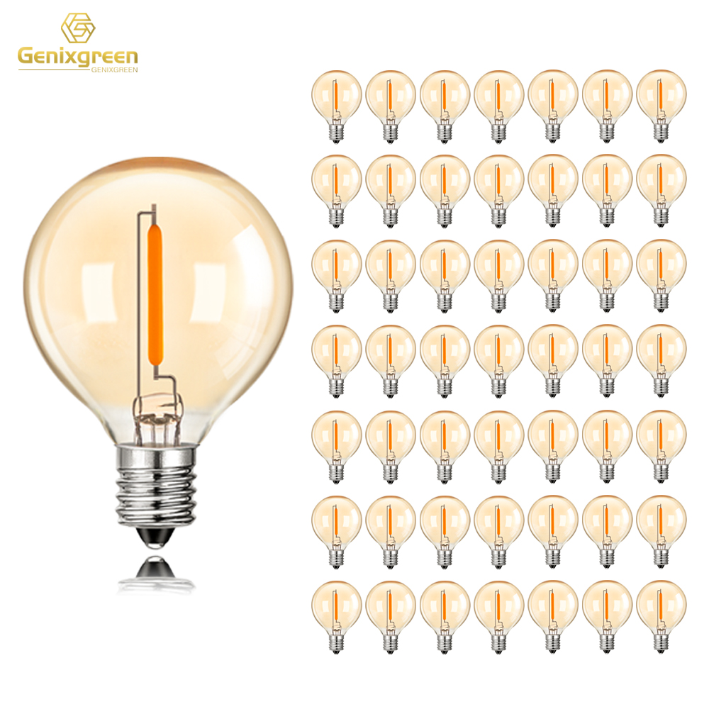Outdoor Lighting Glass Replacement - 50 ชิ้น G40 String Light เปลี่ยนหลอดไฟ
