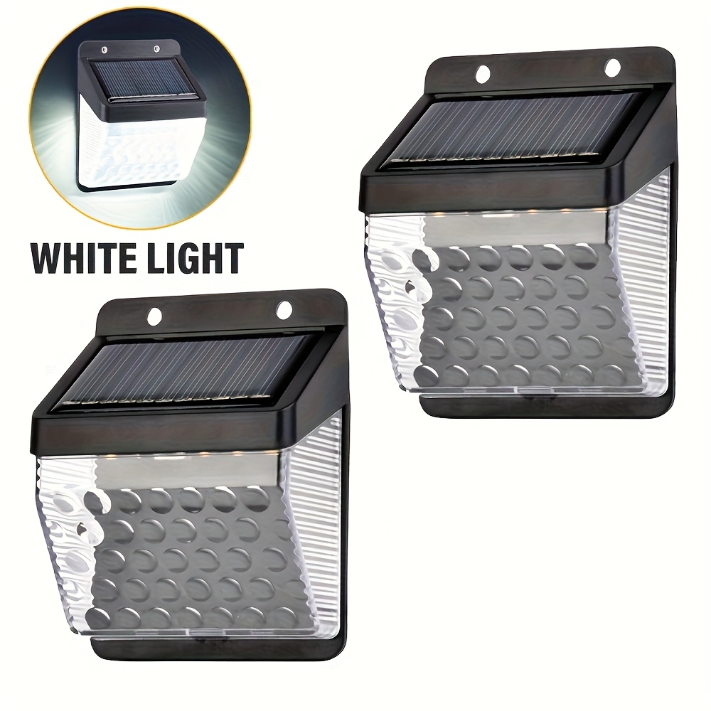 Solar Wall Sconce - ไฟ LED พลังงานแสงอาทิตย์ พร้อมเซ็นเซอร์ตรวจจับความเคลื่อนไหว PIR สำหรับติดผนัง