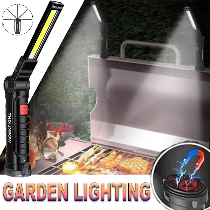 Outdoor Lighting Lanterns - ไฟฉาย LED แบบพกพาพร้อมตะขอแม่เหล็กกลางแจ้งทํางานซ่อม Type-C โคมไฟแบบชาร์จไฟได้โคมไฟสําหรับ Camping