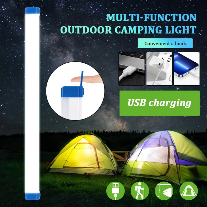 Outdoor Lighting Lanterns - หลอดไฟแคมป์ปิ้งแบบชาร์จไฟได้ LED พร้อมระบบแม่เหล็ก หลอดไฟพกพาสำหรับกรณีฉุกเฉิน ตลาดกลางคืน และแสงสว่างกลางแจ้ง