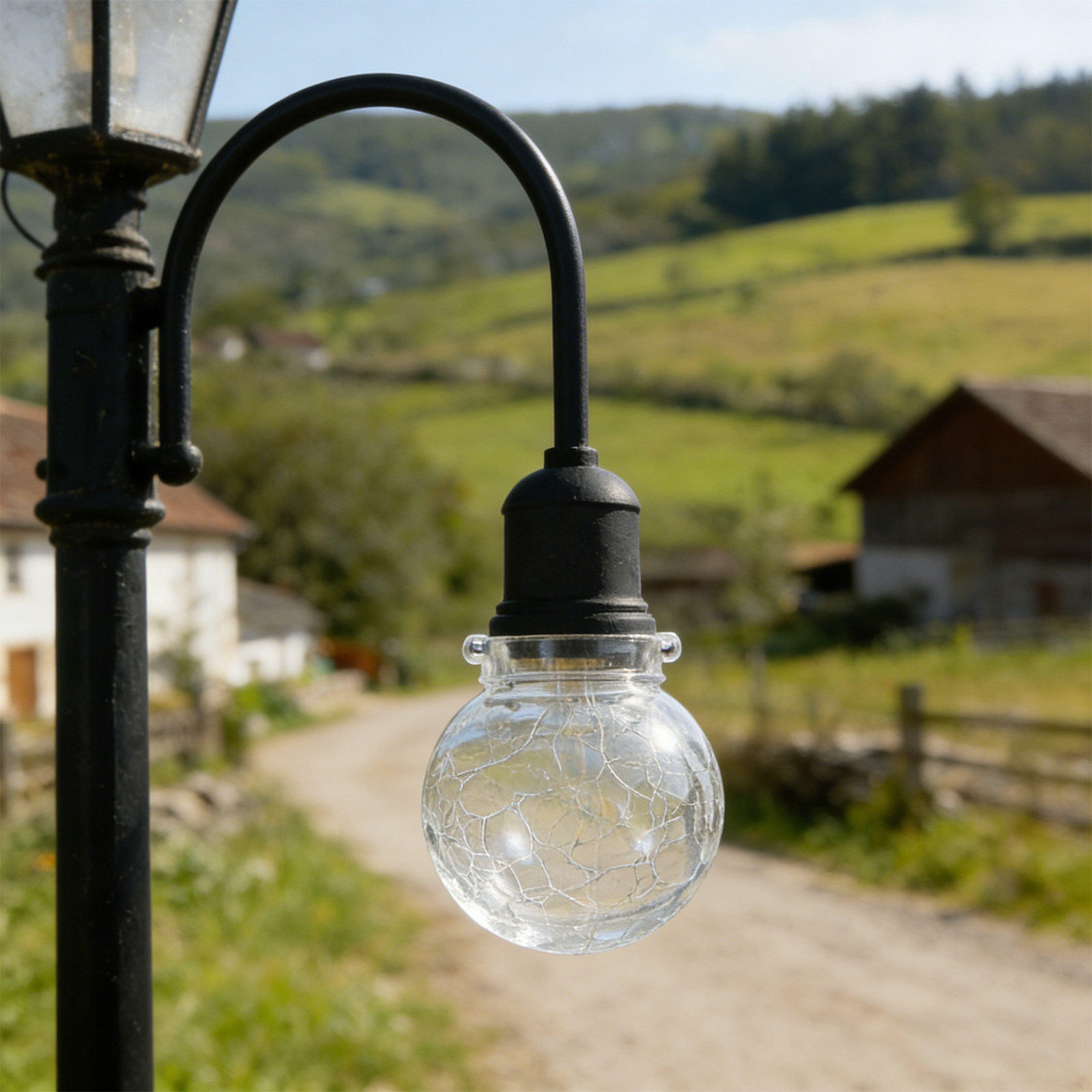 Outdoor Lighting Glass Replacement - โคมไฟแก้วทรงกลม 8 ชิ้น ผิวแตกแบบโปร่งใส ขนาดเส้นผ่านศูนย์กลาง 6