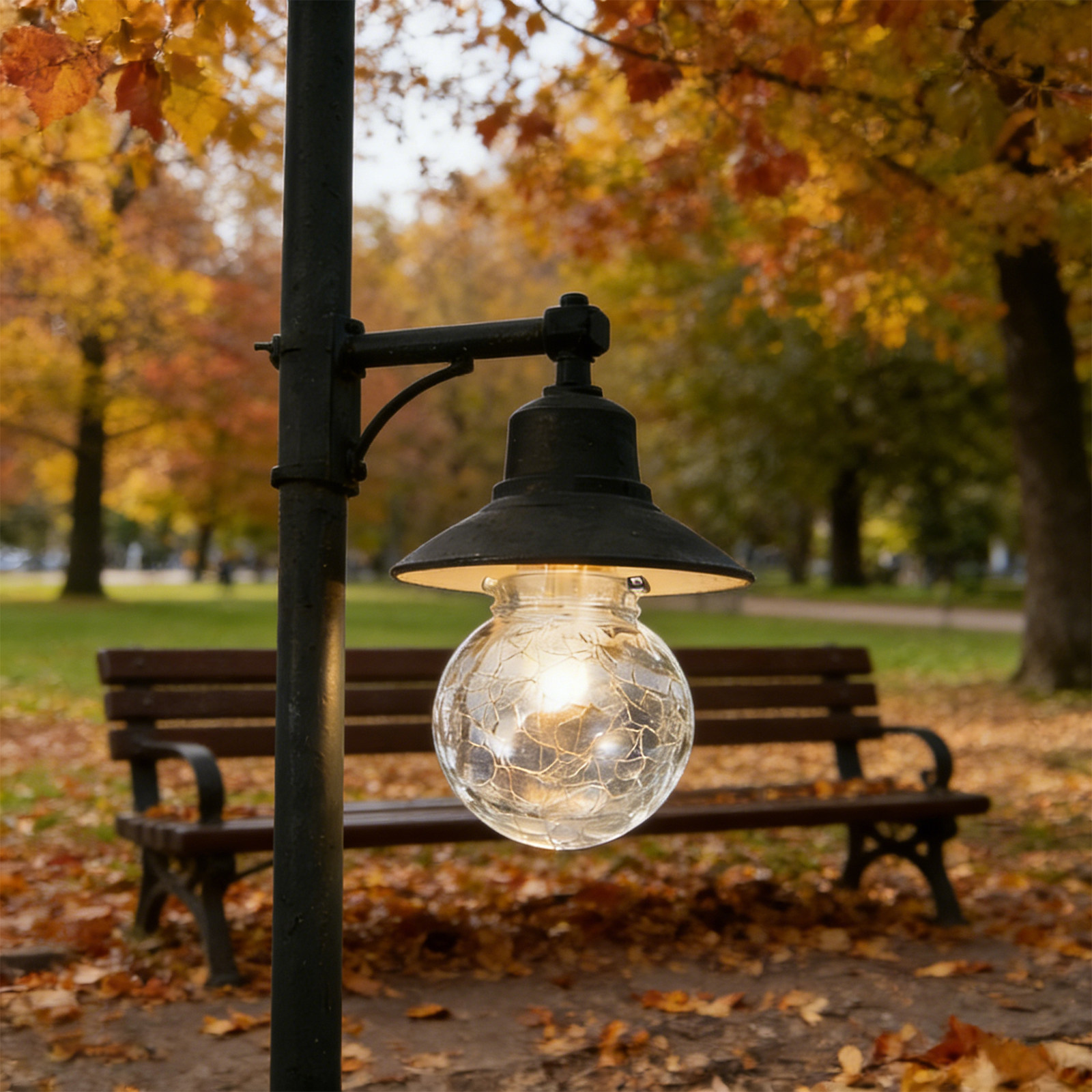 Outdoor Lighting Glass Replacement - โคมไฟแก้วทรงกลมแบบแตก 8 ชิ้น สำหรับเปลี่ยนหลอดไฟ โคมไฟทรงกลมใสสำหรับตกแต่งสวนสาธารณะกลางแจ้ง ห้องน้ำ
