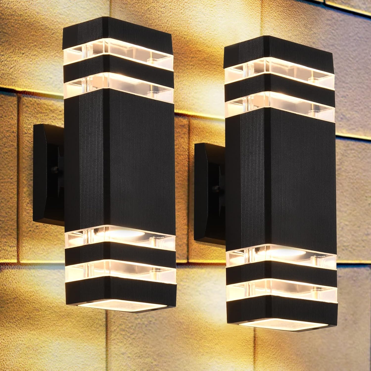 Outdoor Lighting Glass Replacement - ไฟติดผนัง LED กันน้ำสำหรับกลางแจ้งไฟดาวน์ไลท์สำหรับสวนไฟ E27ไฟติดผนังสองหัวโคมไฟในบ้านการตกแต่งบ้านทางเดิน