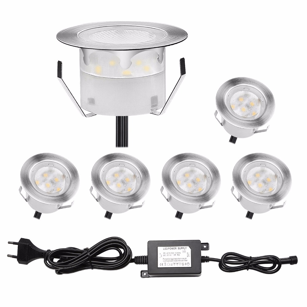 Outdoor Lighting Kits Low Voltage - ไฟ LED สำหรับพื้น QACA 6 ชิ้น