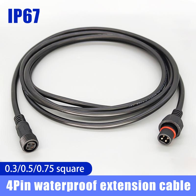 Outdoor Lighting Wire Connectors - ฝาครอบกันฝุ่นไฟฟ้าต่อ IP67กันน้ำ4Pin สายลำโพงสำหรับผู้ชายขั้วต่อไฟ1M/3M5/M