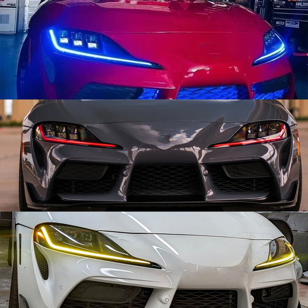 Outdoor Lighting Yellow - แผงไฟส่องสว่างเวลากลางวันหลายสี DRL สีเหลืองสำหรับ A90 Toyota GR