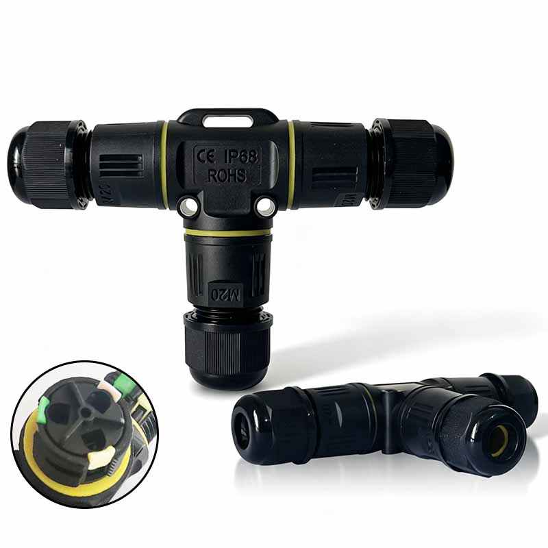 Outdoor Lighting Wire Connectors - ขั้วต่อสายเคเบิลแบบ T กันน้ำ IP68 แบบ 3