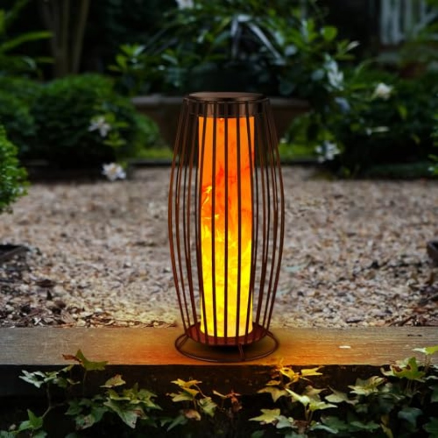 Outdoor Lighting Lanterns - โคมไฟตั้งพื้นพลังงานแสงอาทิตย์ แสงกะพริบ โคมไฟพลังงานแสงอาทิตย์กลางแจ้ง โคมไฟพลังงานแสงอาทิตย์กลางแจ้ง กันน้ำ เปิด/ปิดอัตโนมัติ