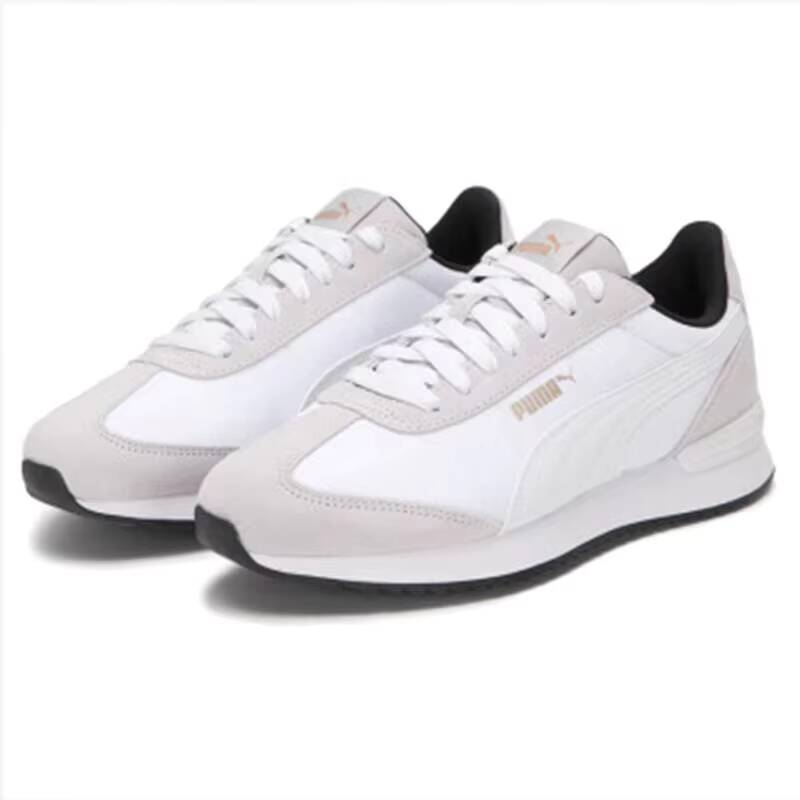 Outdoor Lighting Hong Kong - รองเท้าผ้าใบสไตล์เรโทร PUMA สีขาวออฟไวท์และสีเทาอ่อน แต่งด้วยผ้าหนังกลับ เหมาะสำหรับใส่ในชีวิตประจำวัน น้ำหนักเบา