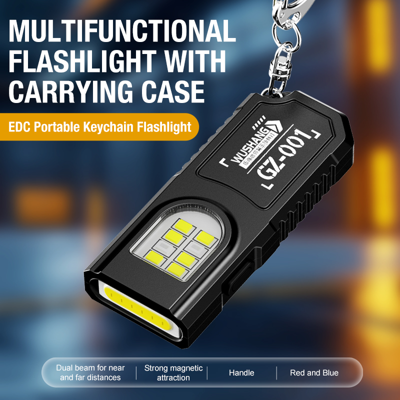 Outdoor Lighting Lanterns - ไฟฉายพกพาแบบพวงกุญแจ LED COB ชาร์จ USB ได้