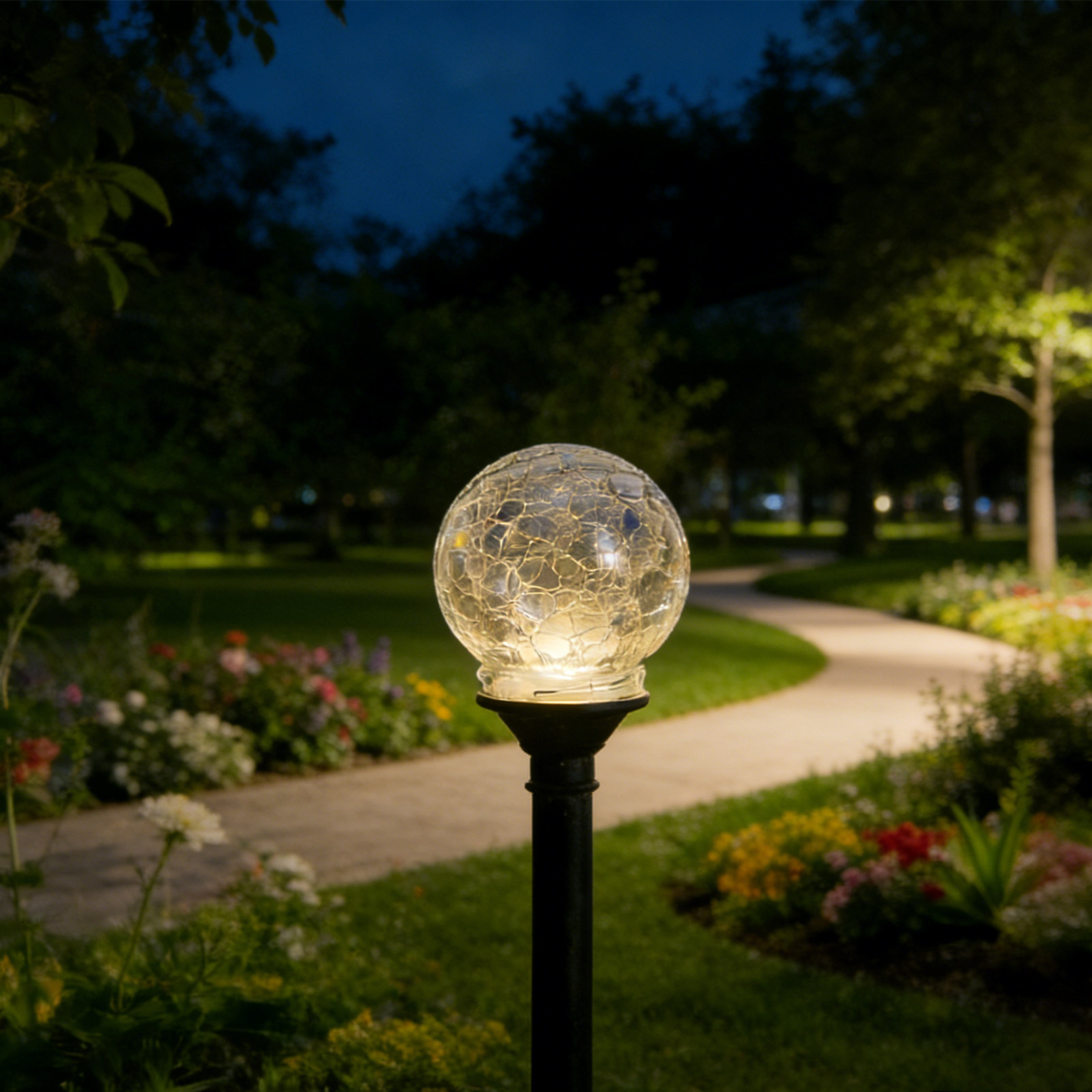 Outdoor Lighting Glass Replacement - 8 ชิ้น โคมไฟแก้วสำหรับใช้งานภายนอก ผิวเคลือบลายแตก ฝาครอบทรงกลมใสสำหรับเปลี่ยน เส้นผ่านศูนย์กลาง