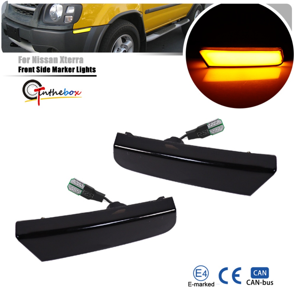 Outdoor Lighting Yellow - ไฟเลี้ยวข้างรถยนต์ LED สีเหลืองอำพัน Gtinthebox สำหรับ Nissan
