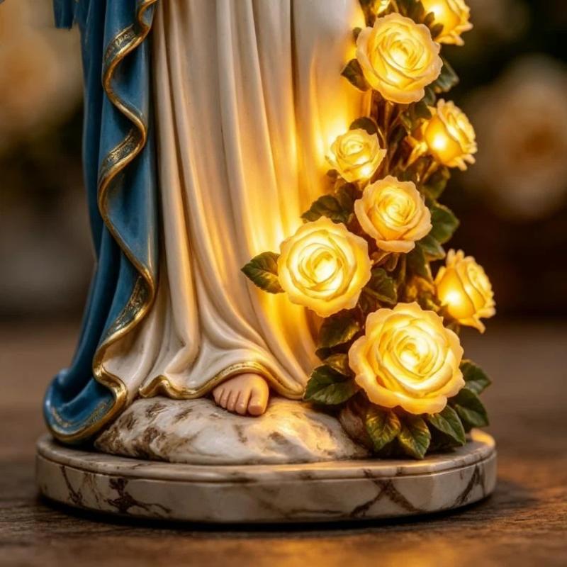 รูปปั้นพระแม่มารีเรซิน 1 ชิ้น  - Outdoor Lighting Yellow บทวิจารณ์และราคา