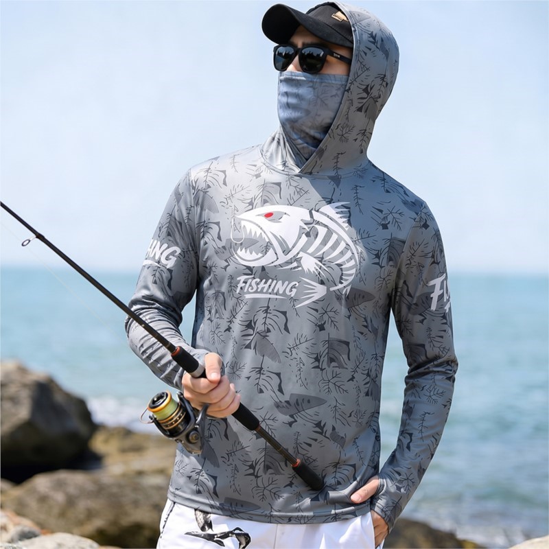 เสื้อตกปลาแบบมีหมวกป้องกันรังส - Outdoor Lighting Jersey บทวิจารณ์และราคา