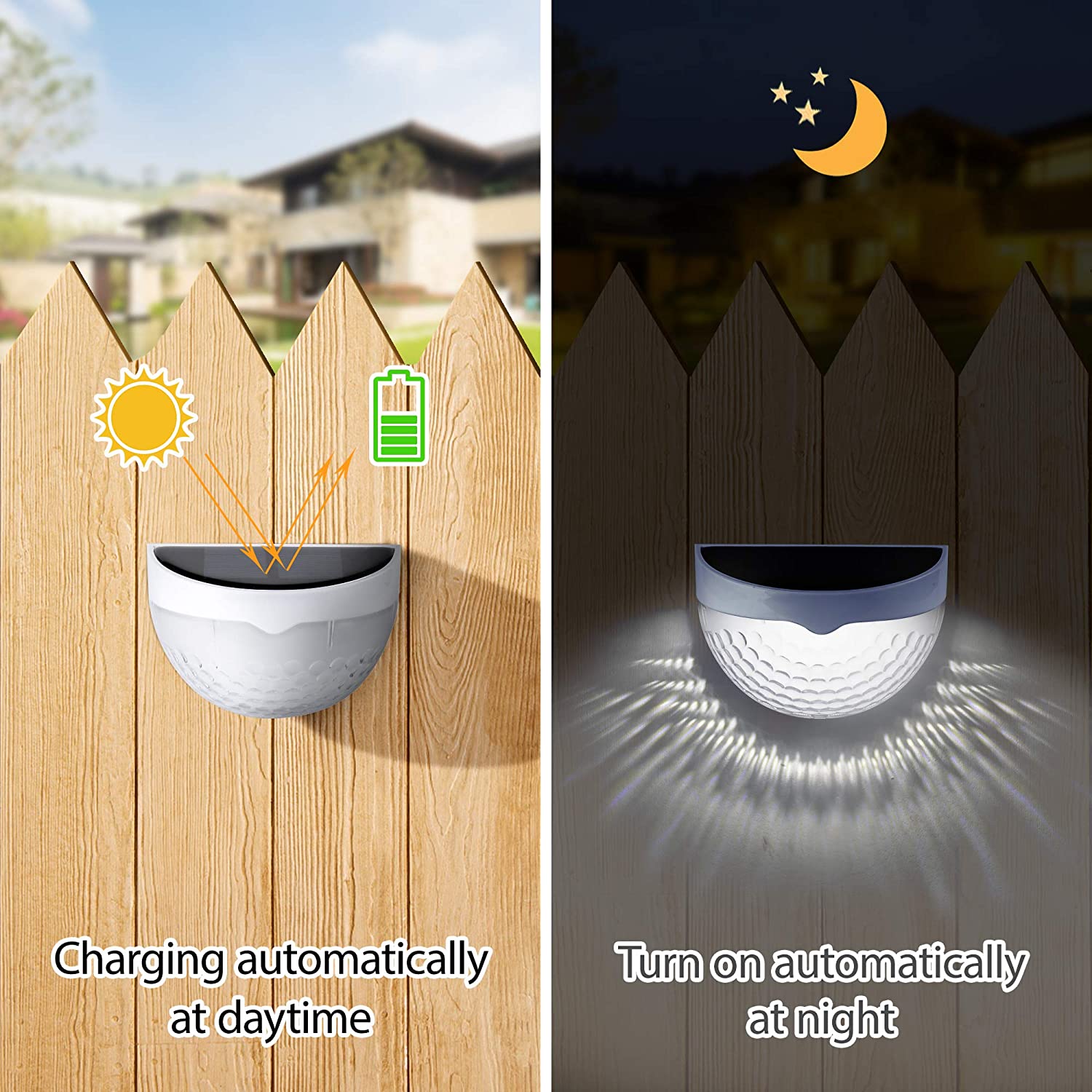 ไฟ LED พลังงานแสงอาทิตย์ โคมไฟ - Solar Wall Sconce บทวิจารณ์และราคา