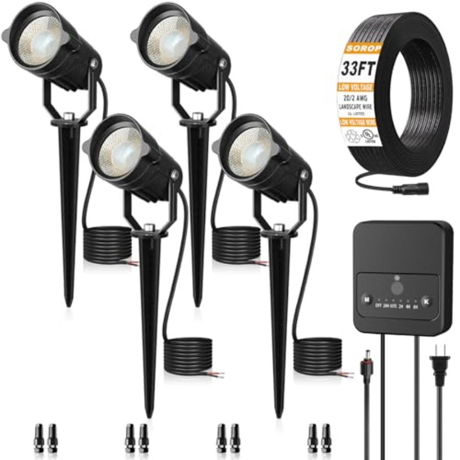 ชุดไฟตกแต่งภูมิทัศน์ ไฟแรงดันต - Outdoor Lighting Kits Low Voltage บทวิจารณ์และราคา