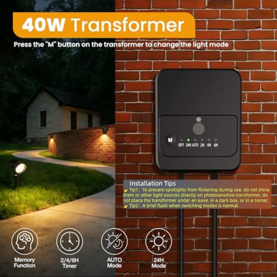 ชุดไฟตกแต่งภูมิทัศน์ ไฟแรงดันต - Outdoor Lighting Kits Low Voltage บทวิจารณ์และราคา