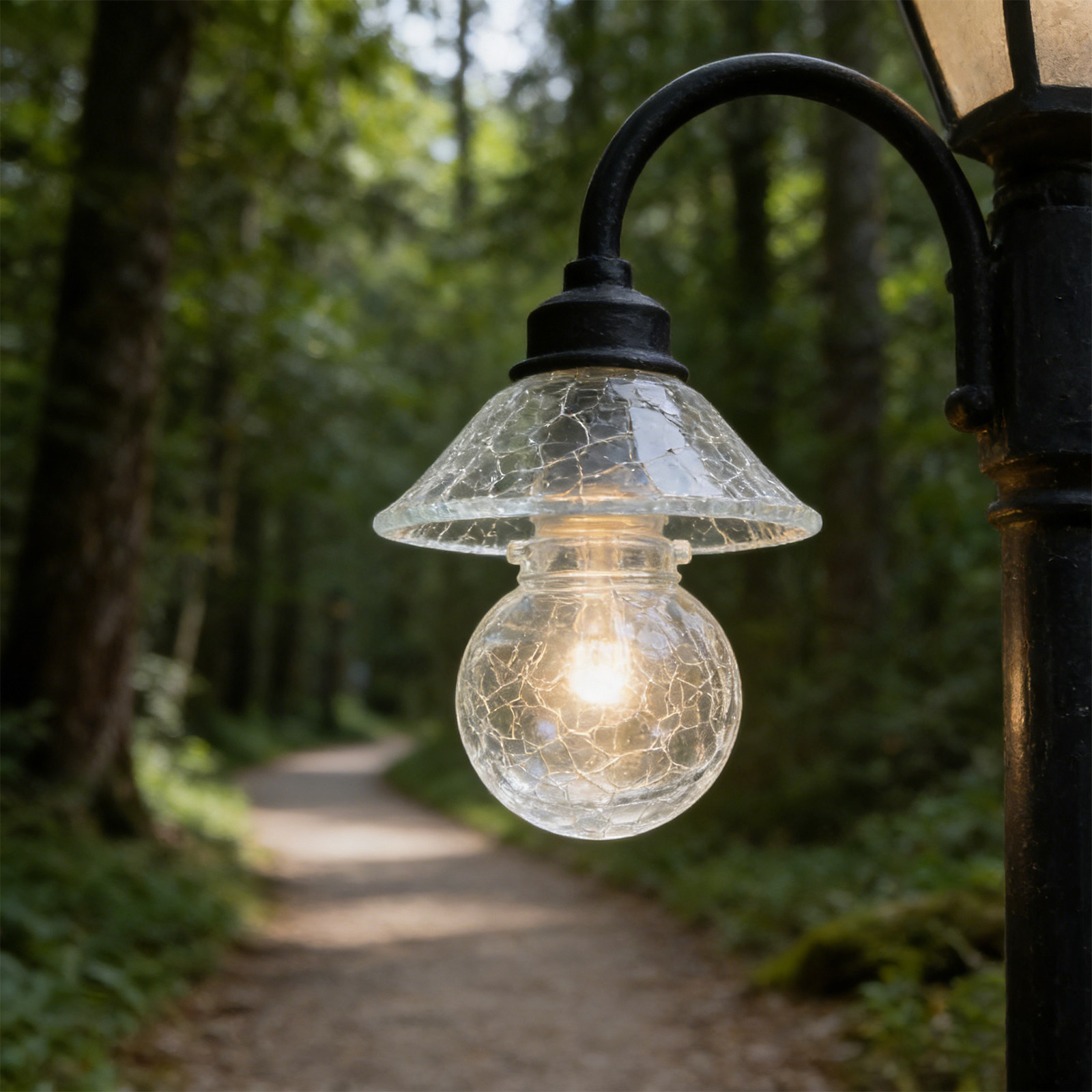 โคมไฟแก้วทรงกลม 8 ชิ้น ผิวแตกแ - Outdoor Lighting Glass Replacement บทวิจารณ์และราคา