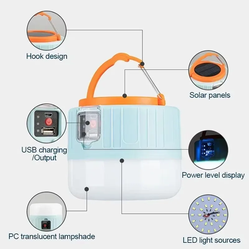 โคมไฟตั้งแคมป์พลังงานแสงอาทิตย - Outdoor Lighting Lanterns บทวิจารณ์และราคา