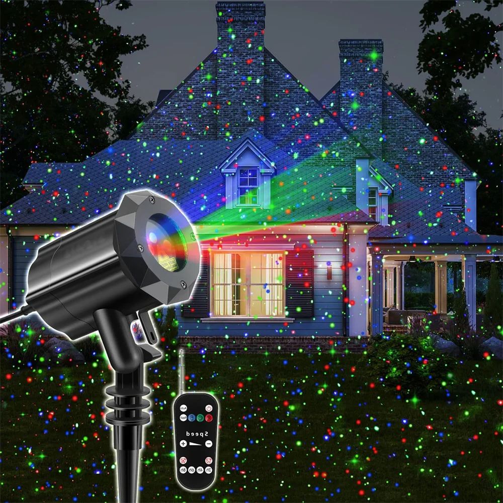 คริสต์มาสไฟโปรเจคเตอร์เลเซอร์ก - Outdoor Lighting Uk บทวิจารณ์และราคา