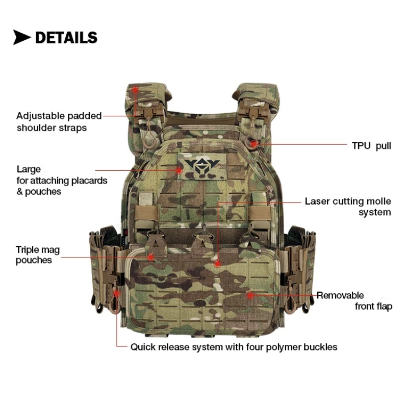 เสื้อกั๊กยุทธวิธี YAKEDA รุ่น  - Outdoor Lighting High Quality บทวิจารณ์และราคา