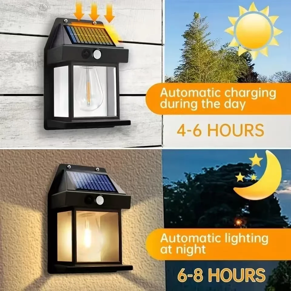 ไฟติดผนังโซลาร์เซลล์แบบทังสเตน - Solar Wall Sconce บทวิจารณ์และราคา