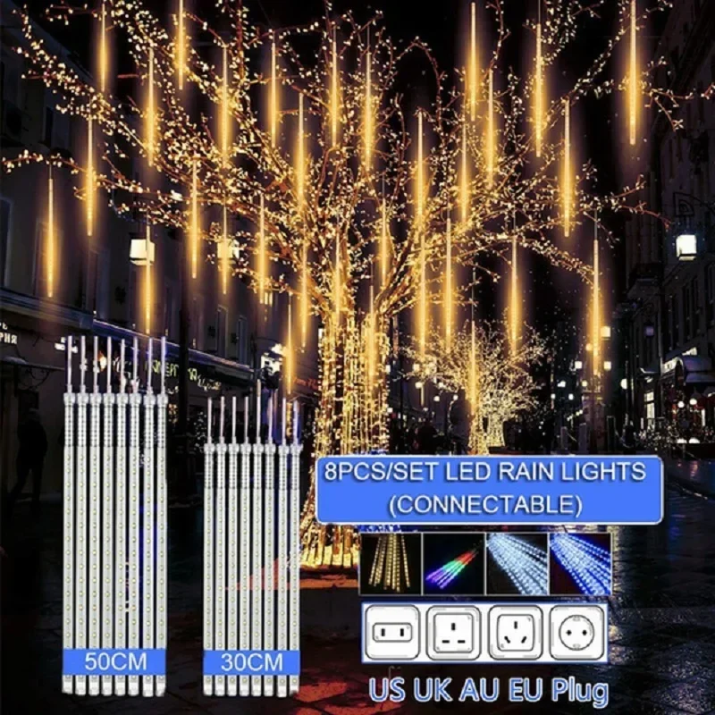 30 ซม./50 ซม.ฝนดาวตกกันน้ํา 8  - Outdoor Lighting Uk บทวิจารณ์และราคา