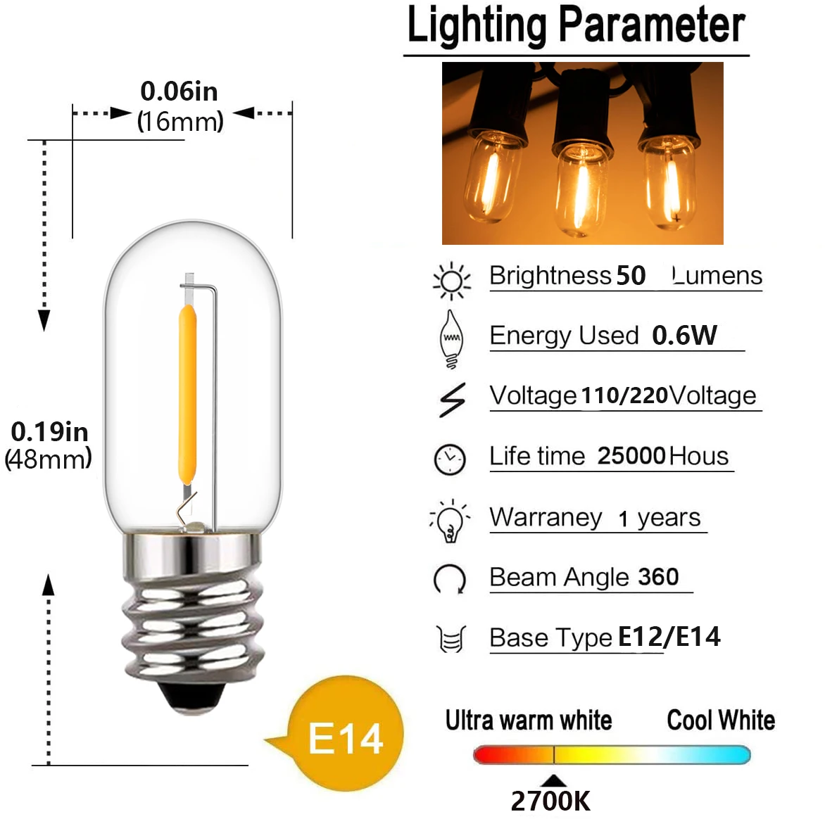 25 ชิ้น LED T16 0.6 วัตต์เปลี่ - Outdoor Lighting Glass Replacement บทวิจารณ์และราคา