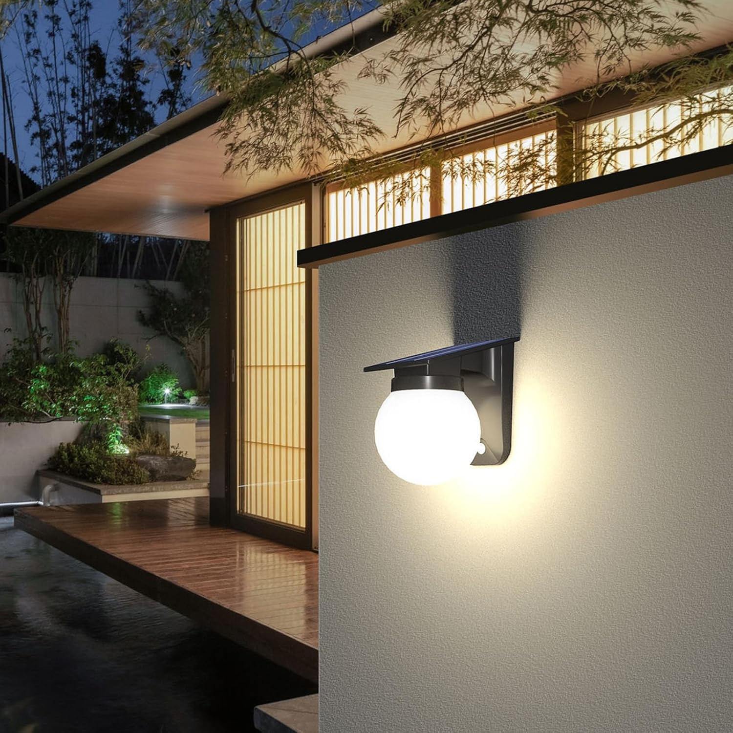 ไฟติดผนังทรงกลมพลังงานแสงอาทิต - Solar Wall Sconce บทวิจารณ์และราคา