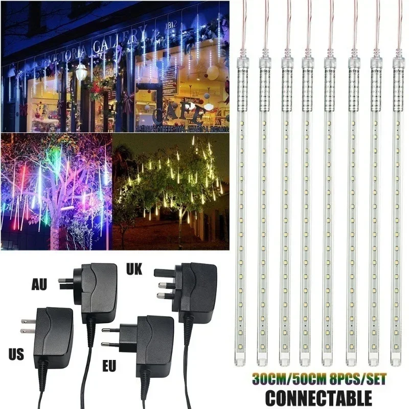 30 ซม./50 ซม.ฝนดาวตกกันน้ํา 8  - Outdoor Lighting Uk บทวิจารณ์และราคา