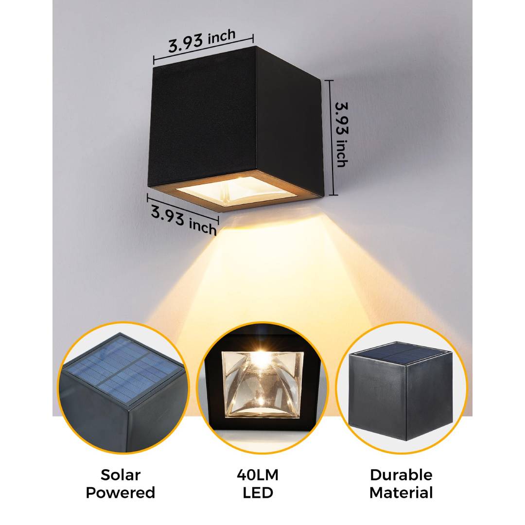 โคมไฟติดผนังพลังงานแสงอาทิตย์ก - Solar Wall Sconce บทวิจารณ์และราคา