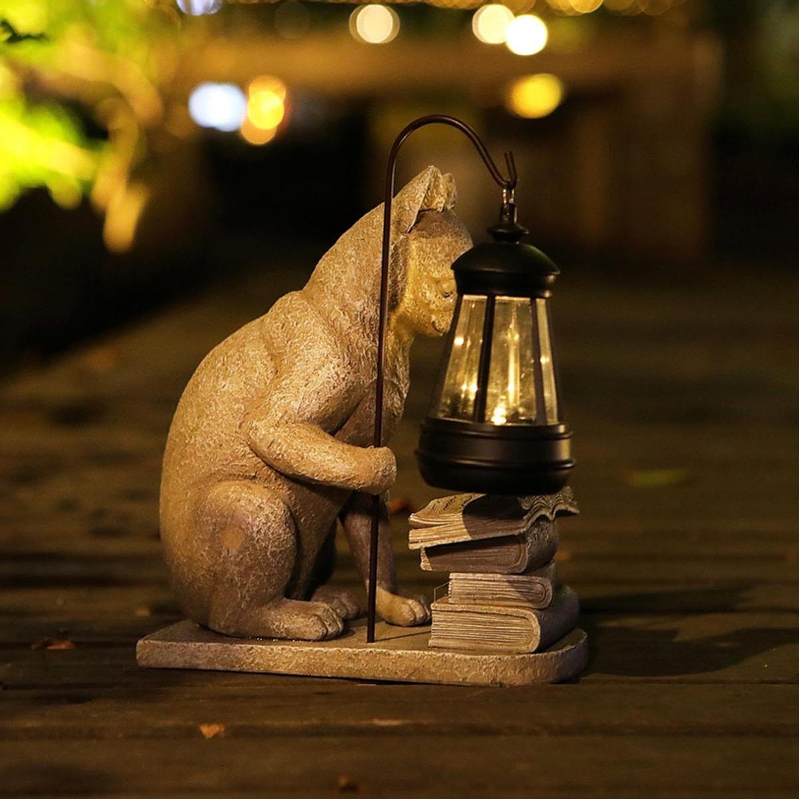 รูปปั้นแมวพลังงานแสงอาทิตย์ขนา - Outdoor Lighting Art บทวิจารณ์และราคา