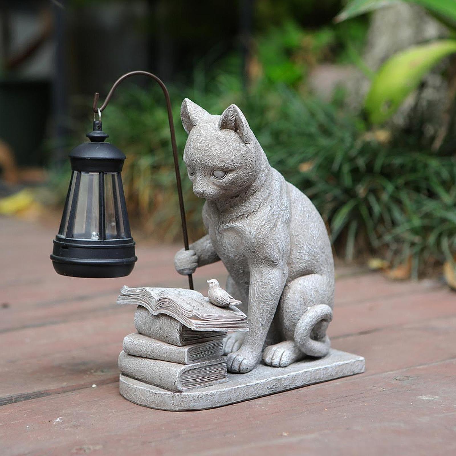 รูปปั้นแมวพลังงานแสงอาทิตย์ขนา - Outdoor Lighting Art บทวิจารณ์และราคา