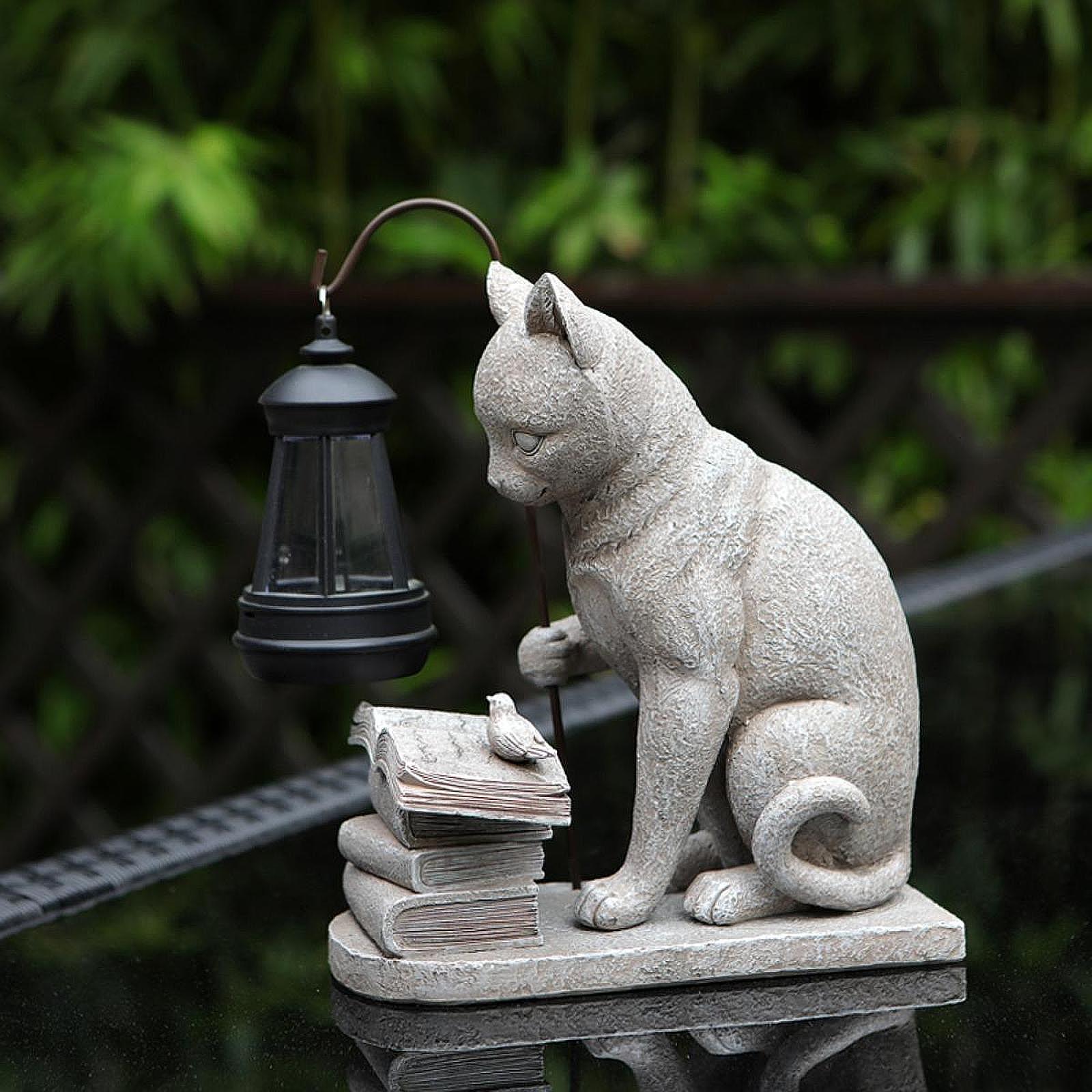 รูปปั้นแมวพลังงานแสงอาทิตย์ขนา - Outdoor Lighting Art บทวิจารณ์และราคา