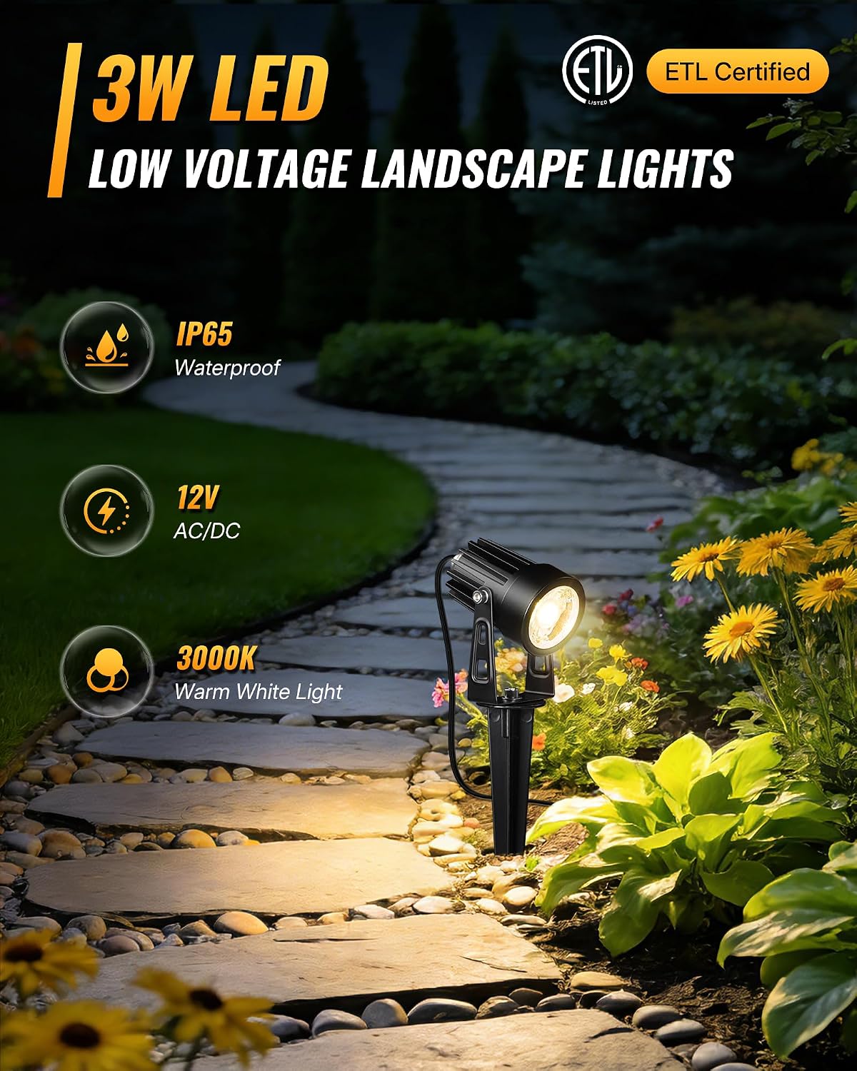 ชุดไฟส่องสว่างภูมิทัศน์ LED แบ - Outdoor Lighting Kits Low Voltage บทวิจารณ์และราคา